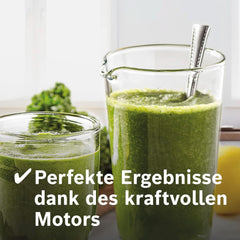 Bosch Batidora de pie Vitaboost MMBH6P6BDE, 6-Klingen-Edelstahlmesser, 2.5L Tritan-Mixbehälter, Stopfer, 6 Automatikprogramme, Rezeptbuch, Bpa-Frei, Einfache Reinigung, 45.000 U/Min, 1600 W, Schwarz Bucatarie Naty Shop