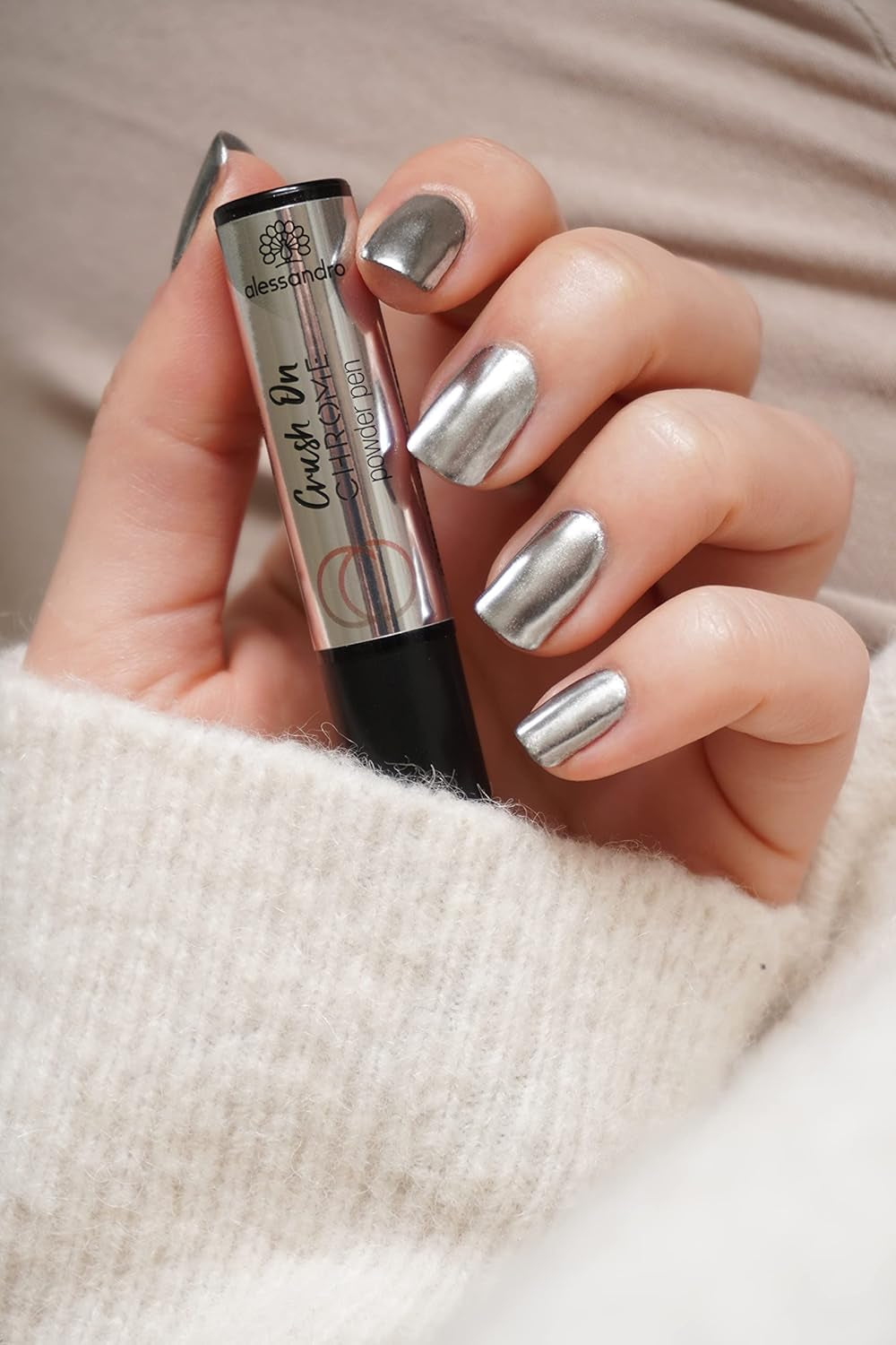 Set alessandro Striplac Peel or Soak Silver Crush On Chrome – Uñas perfectas en 15 minutos