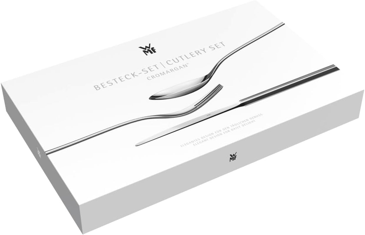 Juego de cubiertos WMF Sitello para 6 personas, Cromargan, juego de cubiertos 30 piezas, cuchillos monobloque Cocina Naty Shop