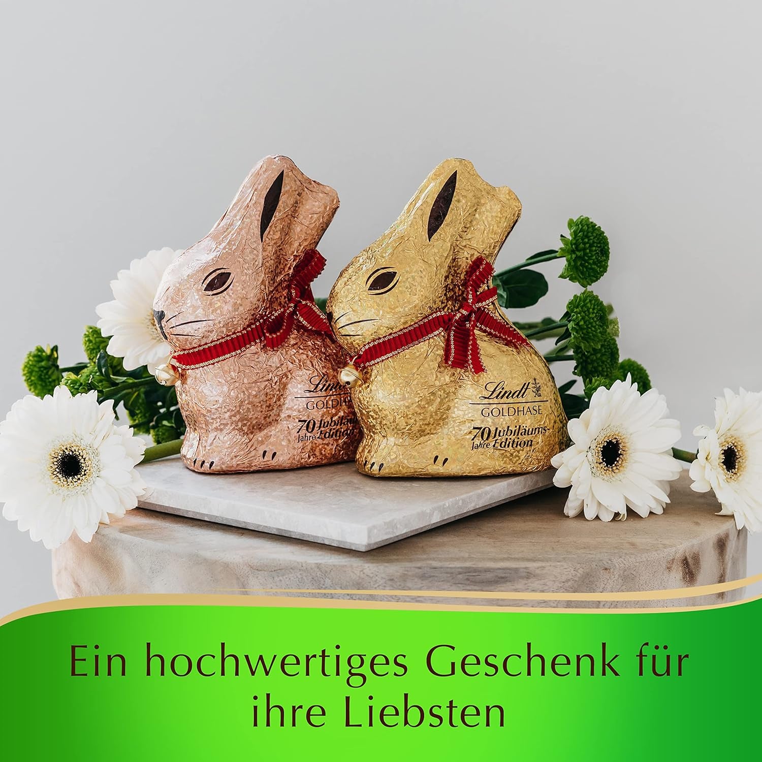 CONEJITO DORADO con Chocolate | 100 g EL CONEJITO DE ORO | Chocolate blanco premium y chocolate GOLDEN BUNNY Glamour Gold Edition | 100 g EL CONEJITO DE ORO