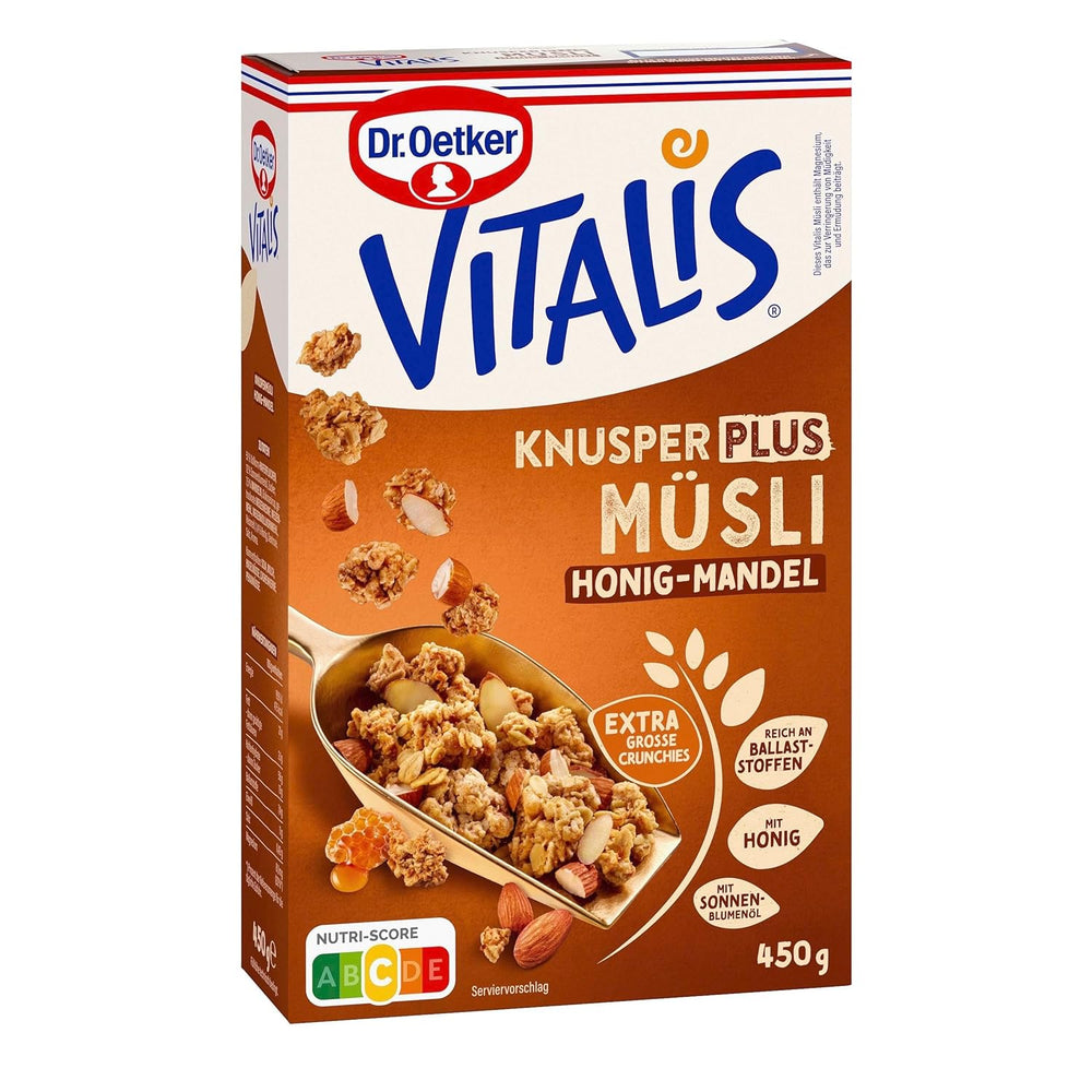 Dr. Oetker Vitalis KnusperPlus Double Chocolate: muesli crujiente con leche y chocolate negro, paquete de 7 (7 x 450 g)