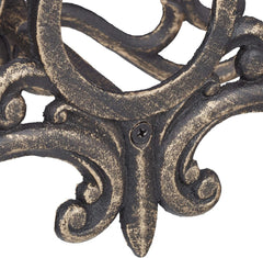 Suport furtun Relaxdays, suport de perete pentru furtun de grădină cu aspect vintage, furtun 20 m, fontă, înălțime 24x31,5x15 cm, bronz