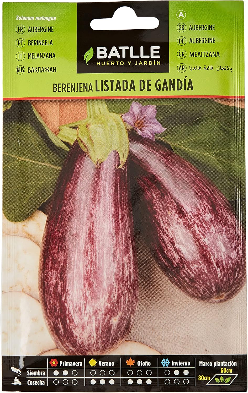 Batlle Gemüsesamen - Runde Aubergine Black Beauty (190 Samen)