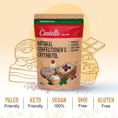 Eritritol natural - Azúcar glaseado | 10G = 7G azúcar, 850 gramos Edulcorantes Naty Shop