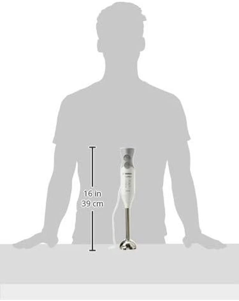 Bosch Stabmixer Ergomixx MSM66110, Edelstahl-Mixfuß, Mix- Und Messbecher, 2 Geschwindigkeitsstufen, Leichtes Gehäuse, 4-Klingen-Messer, Einfache Reinigung, 600 W, Weiß/Grau Bucatarie Naty Shop