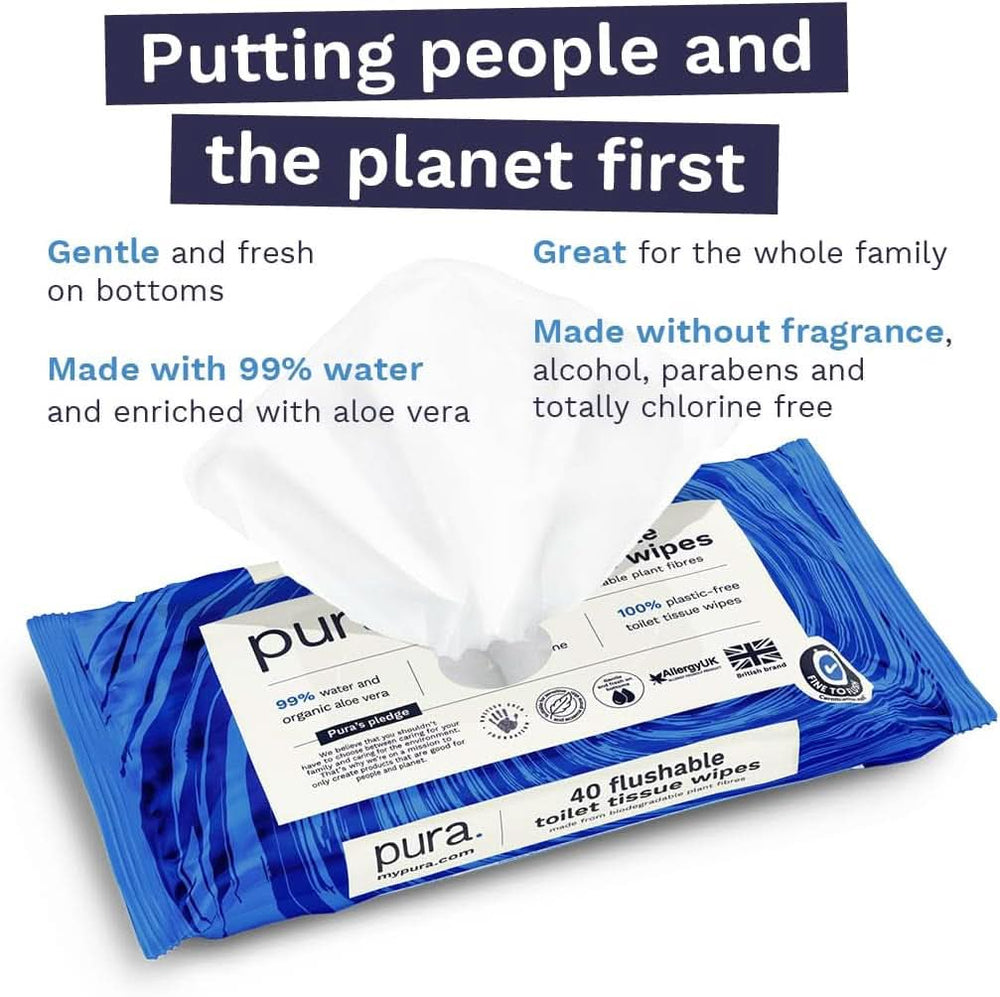 Toallitas húmedas desechables ecológicas, sin plástico, sensibles y nutritivas, toallitas húmedas para bebés biodegradables, certificadas de fina a descarga Naty Shop