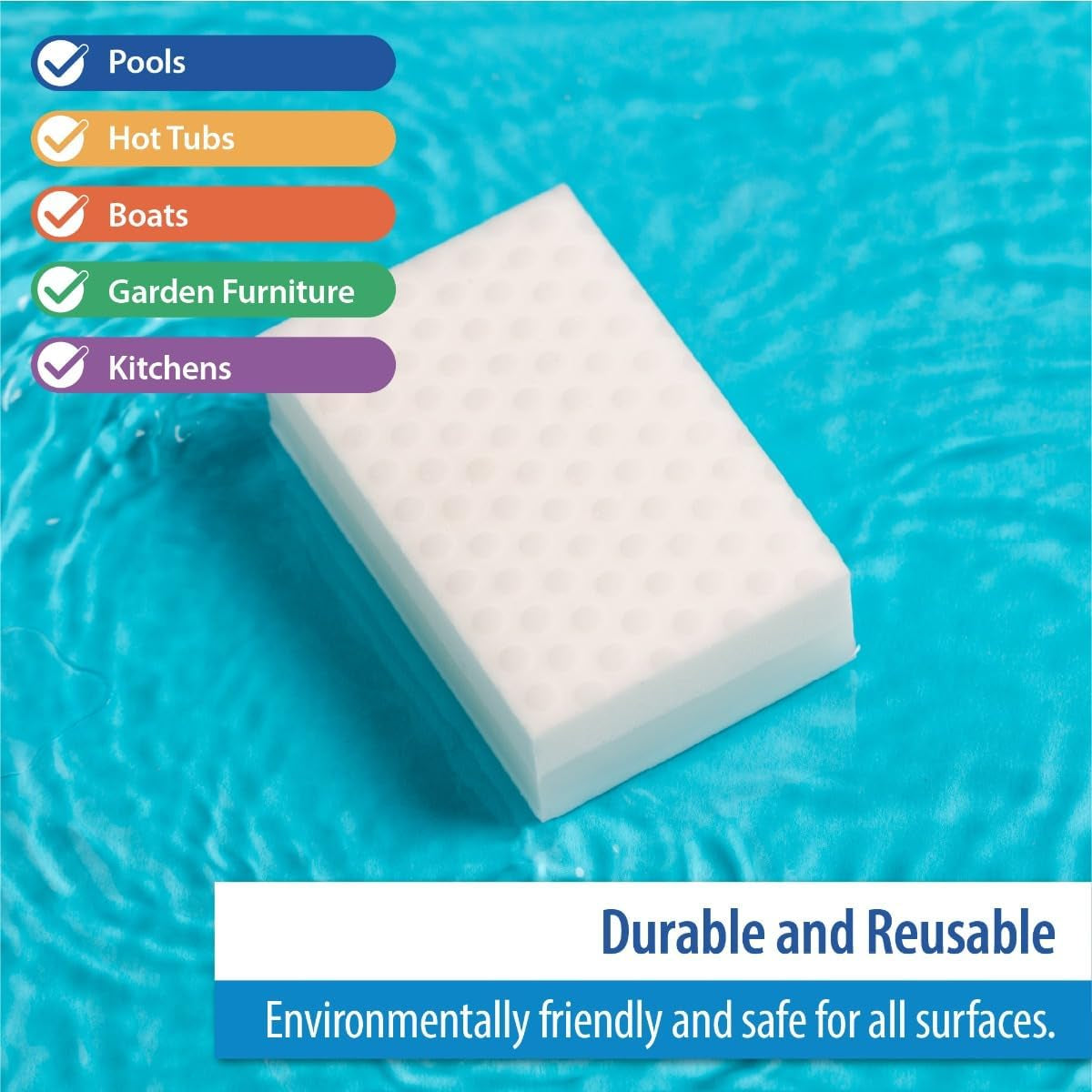 Esponja de limpieza Miracle Pad para piscina y spa, color blanco, paquete de 3