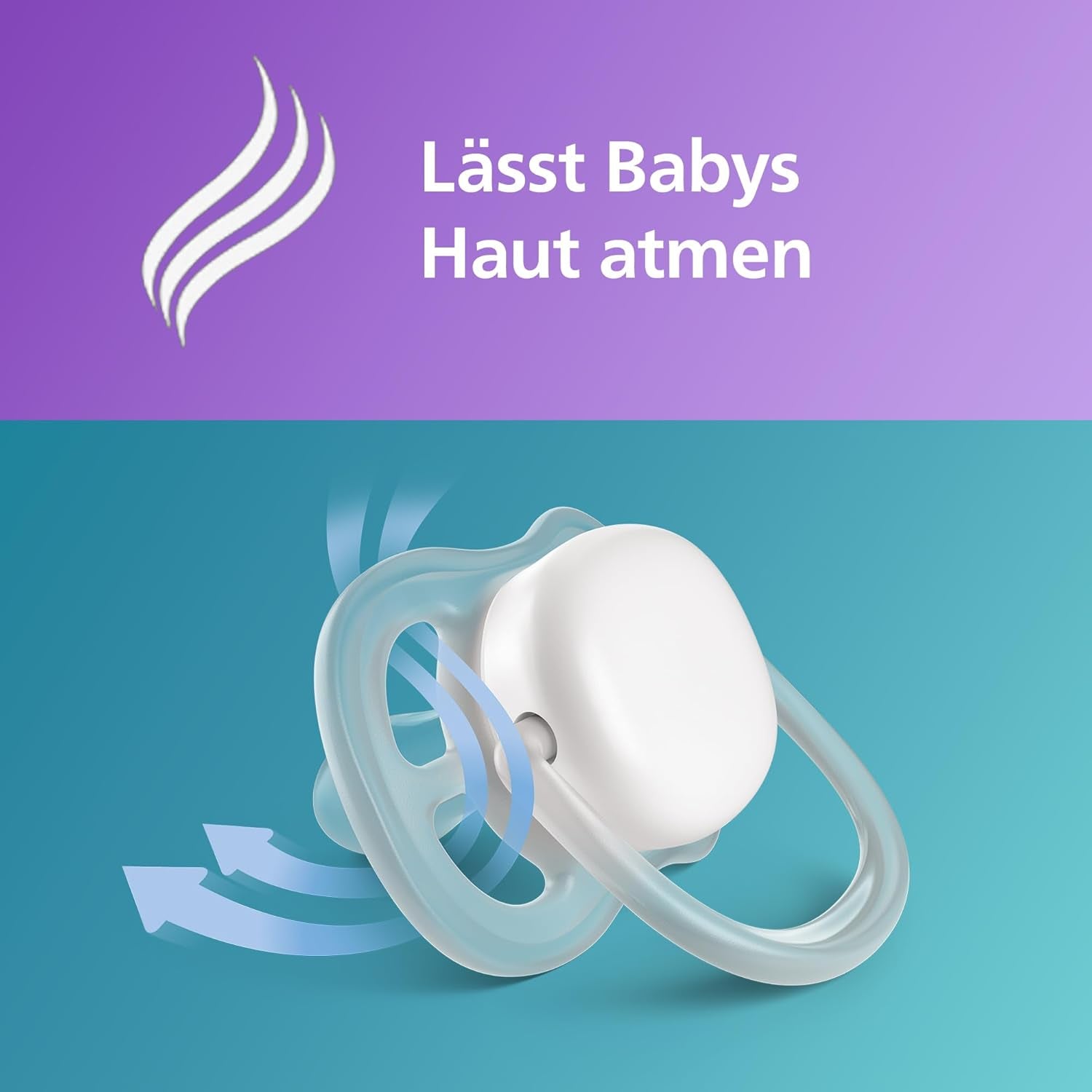 Suzete Philips AVENT ultra air – Suzete ușoare și respirabile pentru bebeluși cu vârsta cuprinsă între 0 și 6 luni, fără BPA, cu recipient de transport ca sterilizator, pachet de 2, model SCF085/24