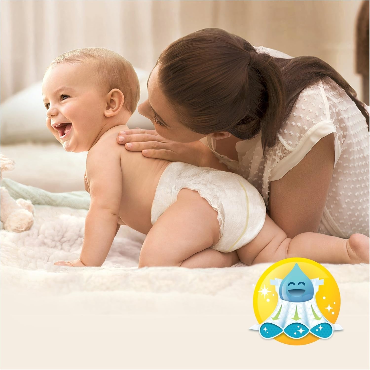 Pampers Pañales Premium Protection para recién nacidos, paquete Jumbo, talla 1, 72 piezas