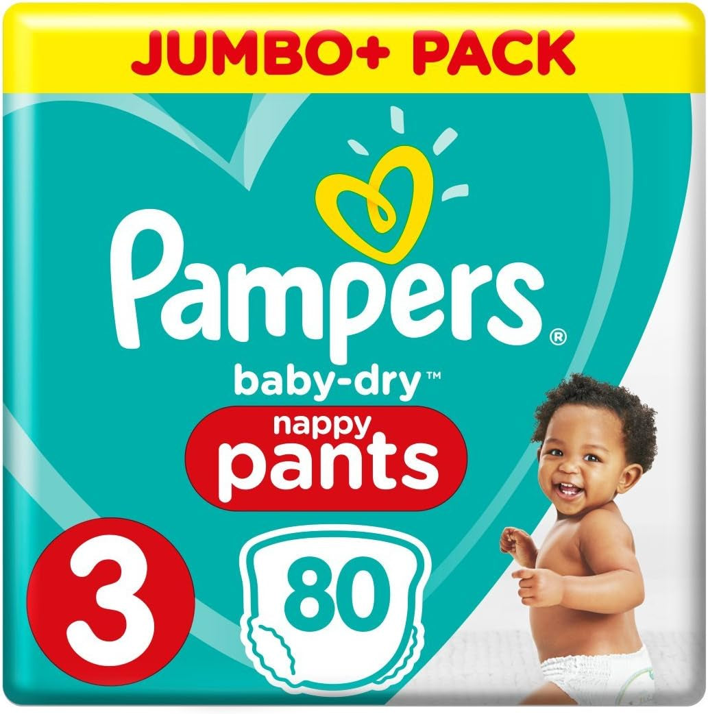 Pañales Pampers Baby-Dry, talla 8, 43 pañales, a partir de 19 kg, pack Jumbo+