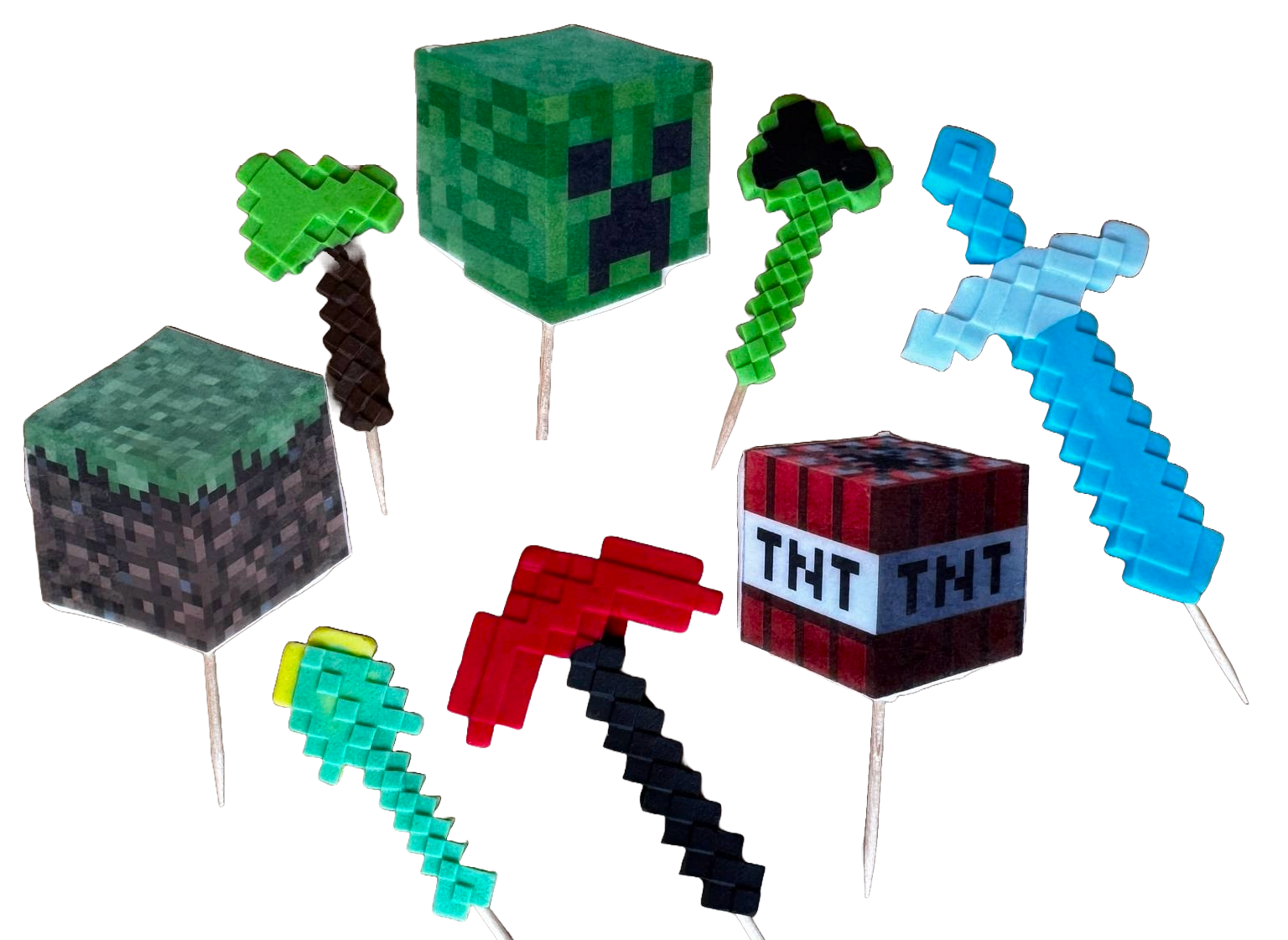 Set 7 decoratiuni comestibile din pasta de zahar Decoratiuni din Pasta de Zahar Nati Shop