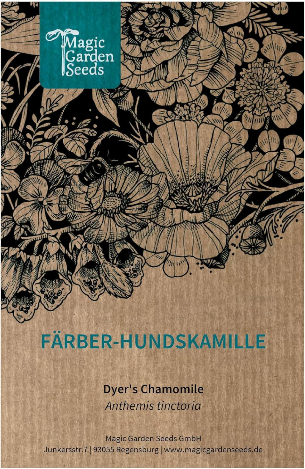 Manzanilla de tinte (Anthemis tinctoria): alrededor de 800 semillas de la planta de tinte tradicional y flor silvestre perenne