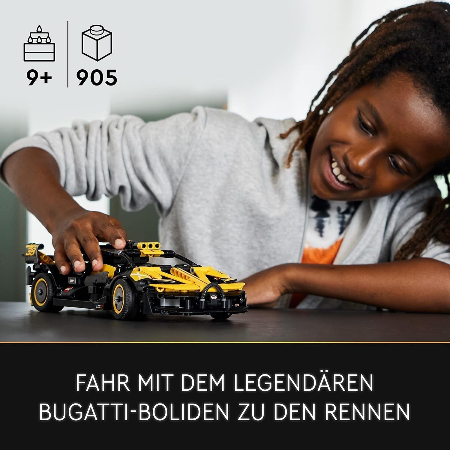 LEGO Technic Coche de carreras Bugatti, kit de modelo de coche, coche deportivo de juguete, icónico juego de coches coleccionables, juguete de construcción a partir de 9 años 42151 Juegos de construcción Besuche den LEGO-Store
