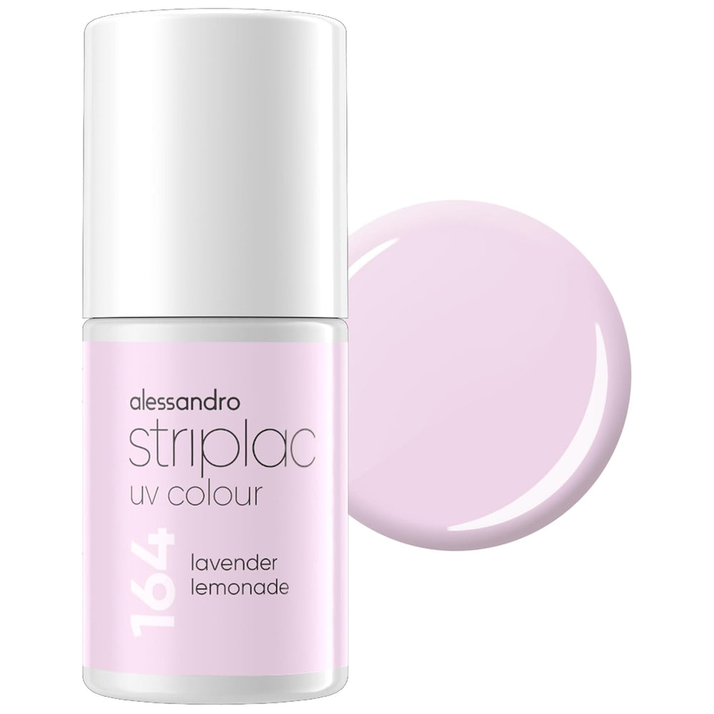 Esmalte de uñas UV alessandro Striplac Lavender Lemonade – Delicado y duradero – Fácil eliminación gracias a la tecnología de eliminación – Vegano y libre de crueldad animal – 8 ml