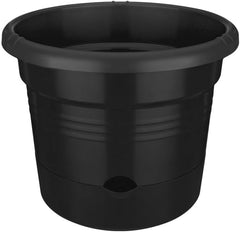 elho Green Basics Ghiveci de roșii 33 - Ghiveci de flori pentru cultivare și recoltare în aer liber - Ø 33,5 x H 26,0 cm - Negru/Negru viu