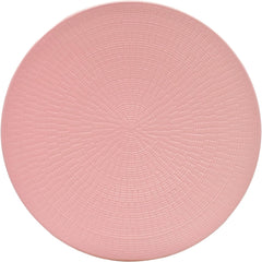 Set de veselă vintage ECHTWERK, 12 piese, design natural „Blanka”, pentru 4 persoane, set elegant de veselă din gresie texturată cu 4 farfurii de cină, 4 farfurii laterale, 4 farfurii de sumă, roz