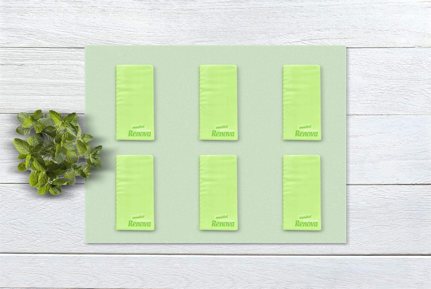 Șervețele de buzunar Renova SENSITIVE MENTHOL 6 pachete alb regulat 1 bucată (pachet de 6)