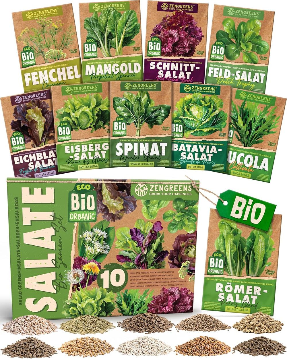 Semillas de Albahaca Orgánicas en un Juego de 6 - 6 Semillas de Albahaca para un fácil Cultivo en el jardín, balcón o Cama elevada - Semillas de Plantas - Plántulas