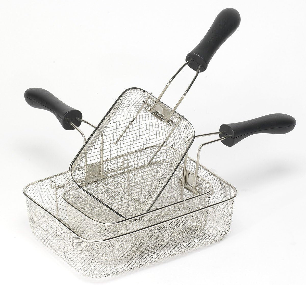 Freidora de aceite Bestron XL Con 3 cestos para freír, Incluye tecnología de zona fría y depósito de aceite extraíble, 4 litros, 2000 W Electrodomésticos Naty Shop