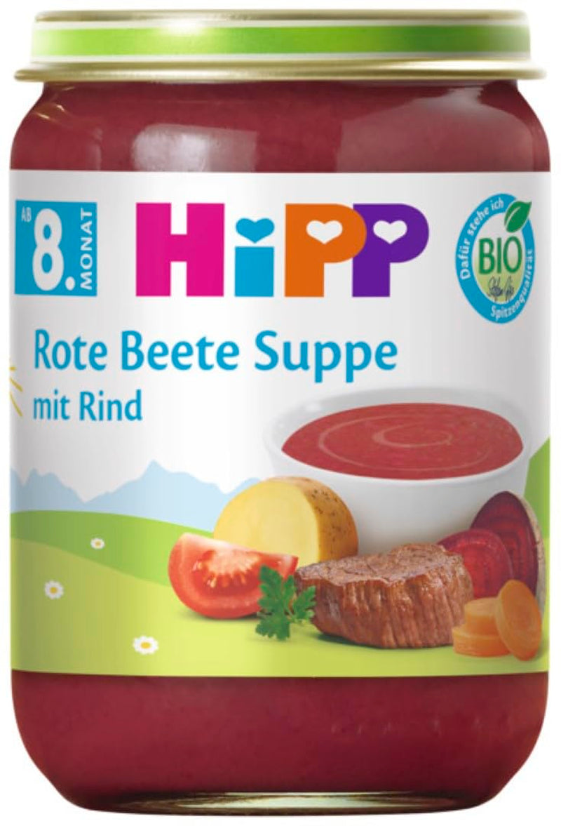 Hipp sopa ecológica a partir de 8 meses Sopa de remolacha con ternera, 190G, 6 paquetes (6X190G) Madre e Hijo Naty Shop Título predeterminado
