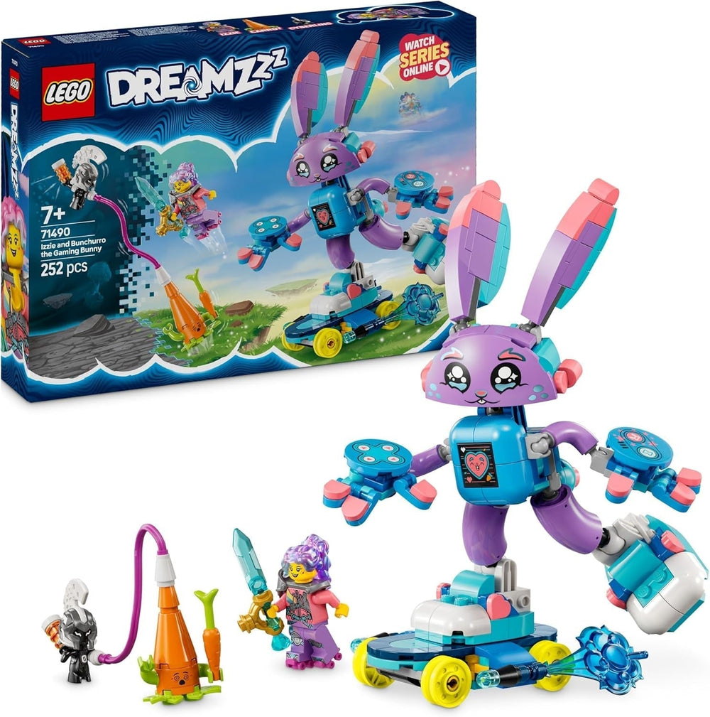LEGO Dreamzzz Izzie y Bunchurro, el conejito de juego para niños 7+, juego 2 en 1 con minifigura de héroe y Cyberling para una experiencia de juego imaginativa 71490 Juegos de construcción Besuche den LEGO-Store Default Title