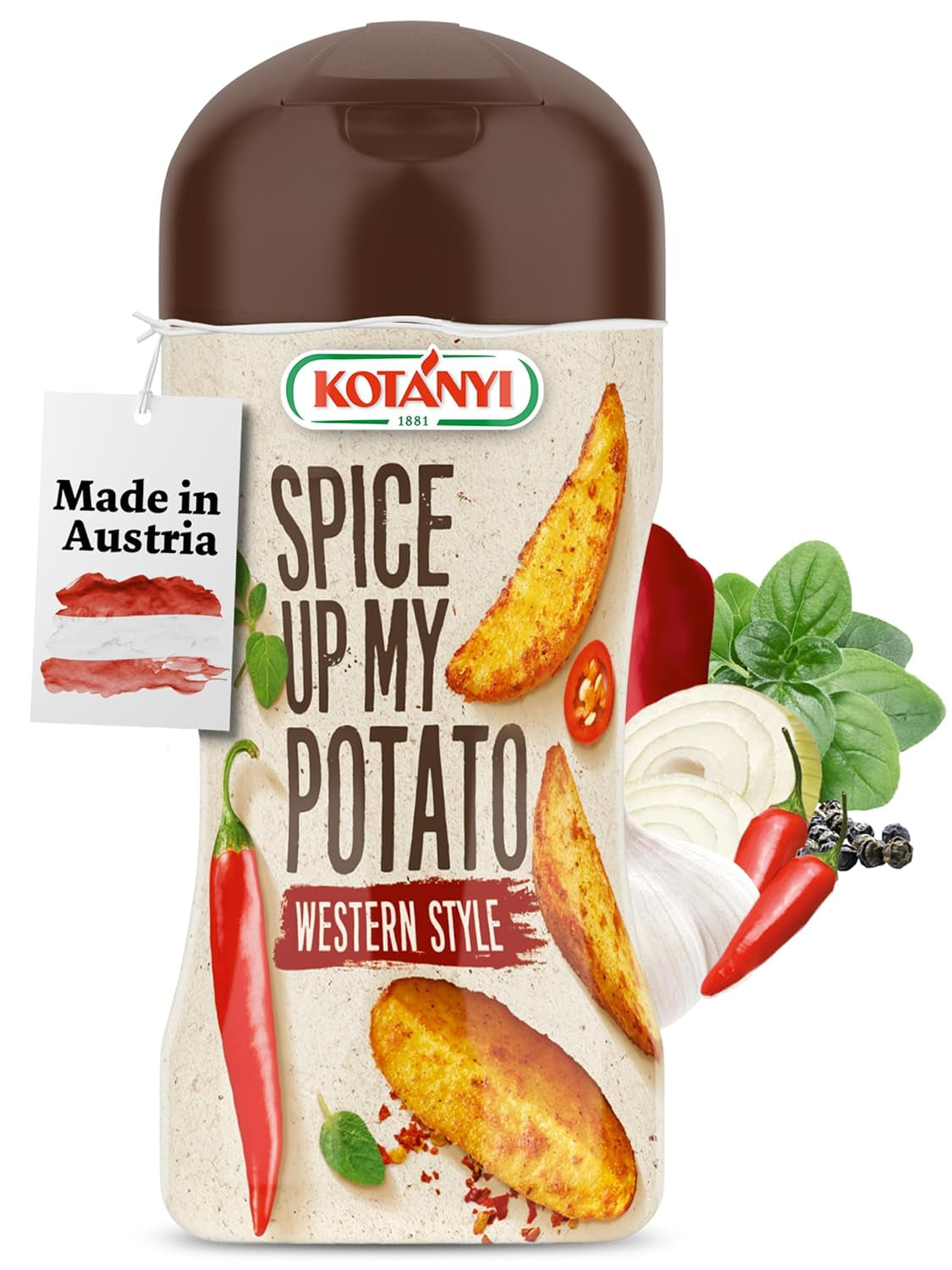 KOTÁNYI Western Style Grillgewürz 80g - Kartoffel-Gewürz für Pommes, Bratkartoffeln und Potato Wedges- Gewürzmischung zum Grillen - [Jetzt für die nächste Grillparty bestellen!]