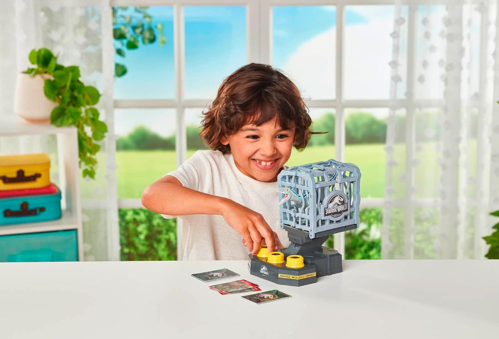 EPOCH Games, Jurassic World - Cage Breaker, 7523, Jucărie Dinozaur, Joc de Societate pentru Copii cu Vârsta de 4 Ani și Peste