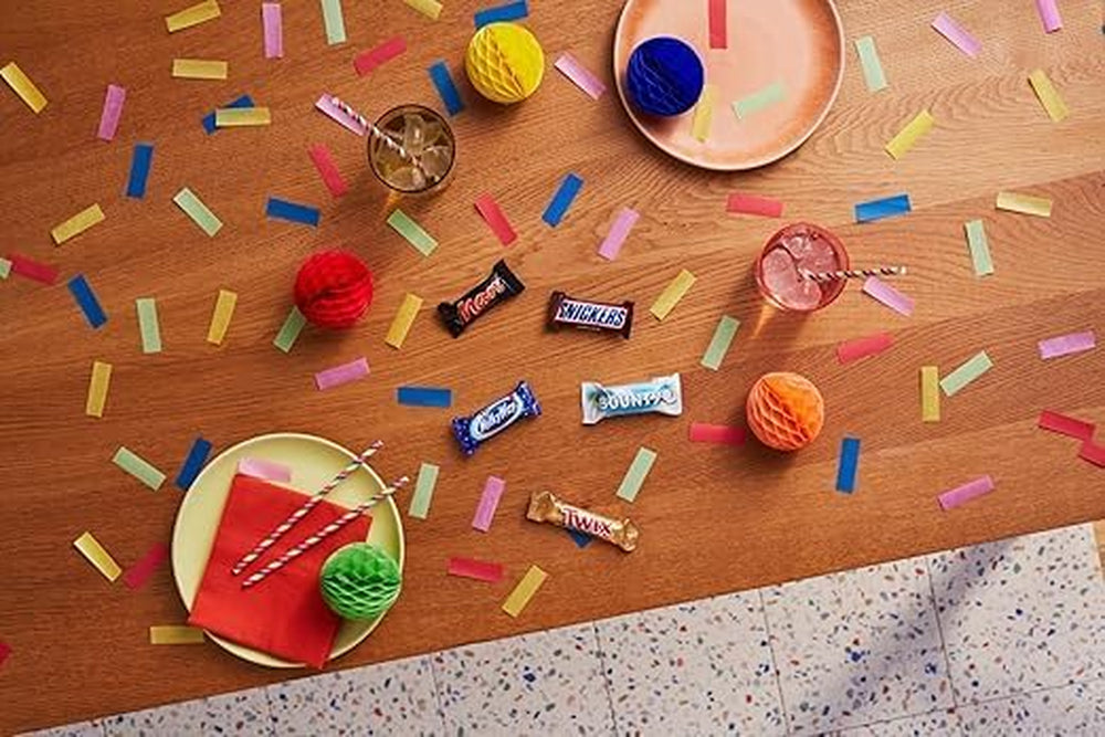 Mini paquete a granel de chocolate mixto, chocolate, 35 mini snacks de chocolate (Mars, Snickers, Bounty, Twix, Milky Way) como dulces, regalo de chocolate, caja de dulces (710 g)