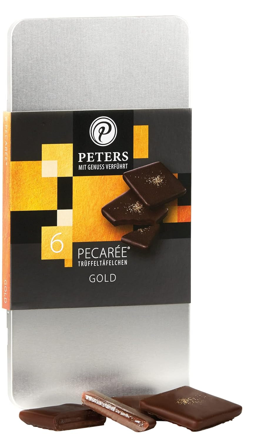 Peters, Batoane cu trufe si alcool, 63 grame Bomboane de Ciocolata Naty Shop Set de 6 bucati Plăcerea aurului