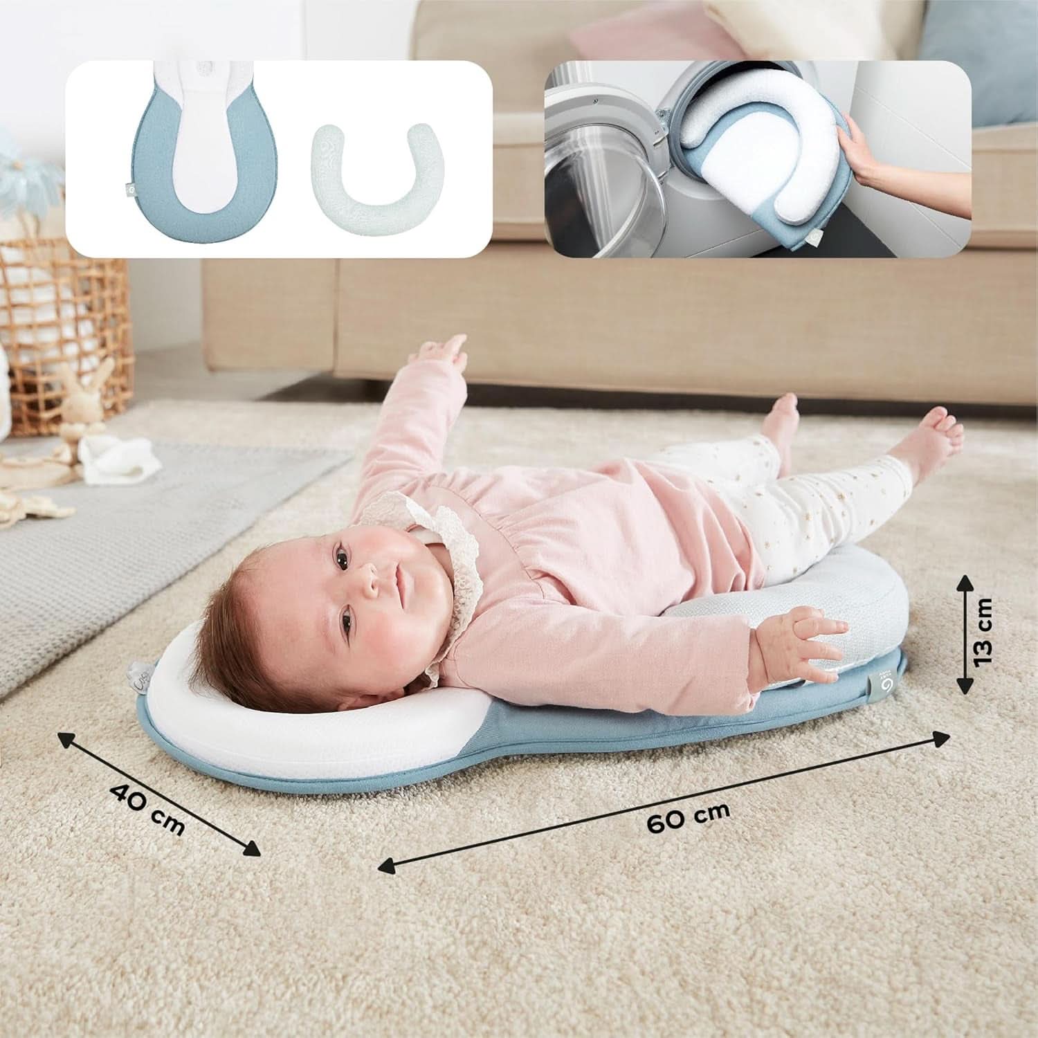 Babymoov Cosydream Almohada posicionadora Mosaic para bebés para aliviar los cólicos y prevenir la plagiocefalia, 0-3 meses Accesorios Alimentación y Lactancia Tienda Bebe Naty