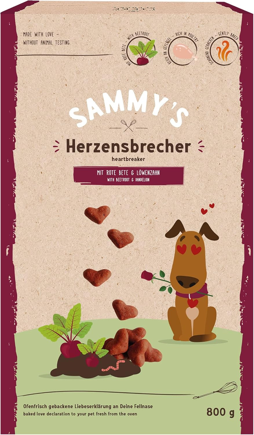 Monedas de muesli de Sammy | Snacks crujientes al horno para perros | Monedas de muesli de 5 cereales para tu amigo peludo grande (más de 30 kg) | 1 kilogramo
