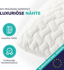 Pernă ortopedică pentru gât ZenPur 40x60-13cm, pernă pentru cap din spumă cu memorie - pernă ergonomică pentru somn, pentru gât și umeri, certificată Oeko-TEX