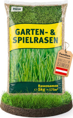 Hesa Gartenrasen Universal, 5 Kg Für Ca 175 M², Qualitäts-Rasensamen Für Hausgärten Und Restflächen, Pflegeleicht Und Schnellkeimend
