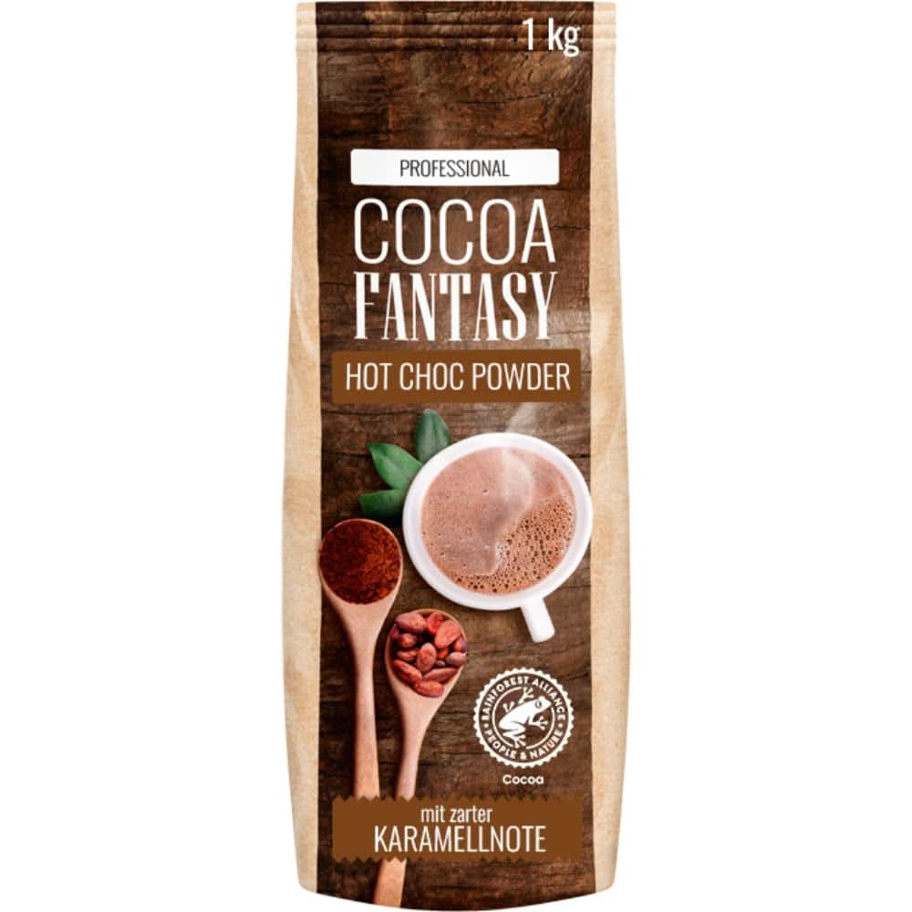Cacao Fantasy Hot Choc Powder, 1 kg de cacao en polvo para chocolate caliente, 15% contenido de cacao Naty Shop Nueva Receta Chocolate con leche (15% cacao)