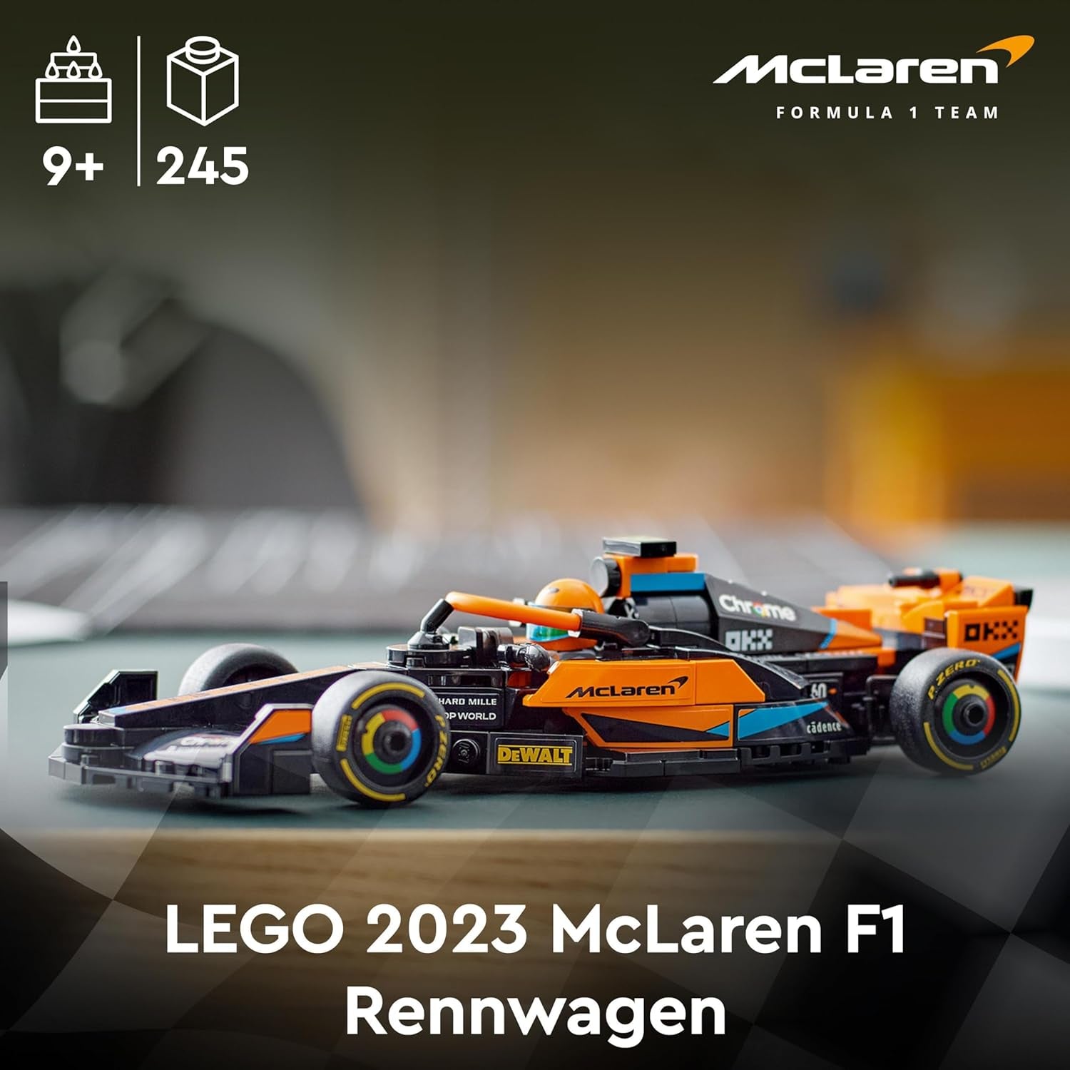 LEGO Speed Champions Coche de carreras de Fórmula 1 Mclaren 2023, juguete para niños y niñas mayores de 9 años a quienes les gusta jugar de forma independiente, modelo de vehículo para construir, decoración de la habitación infantil 76919 Juegos de construcción Besuche den LEGO-Store