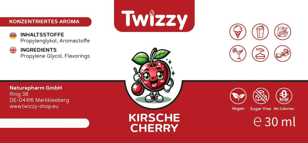 Twizzy, Concentrado Sabor Cereza, 30 ml Aromas Naty Shop