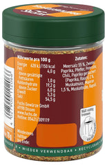 Fuchs Gourmet Selection Klassisch/Heimisch – Bratkartoffel Gewürzsalz, nachfüllbares Kartoffel Gewürz, Salz zum Würzen von Brat- & Ofenkartoffeln, Pommes Frites & Co, vegano, 70 g