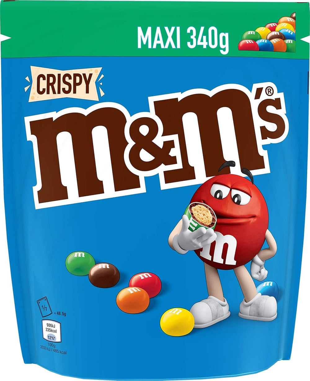 Chocolate M&M's Paquete grande, Lentejas de chocolate crujientes con glaseado de azúcar de colores, Mezcla para fiestas, 1 x 800 g, Caramelo con temática de fútbol americano