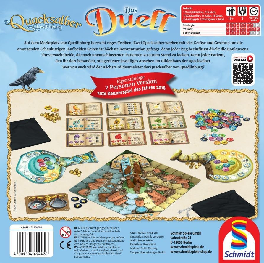 Schmidt Spiele 49447 Los charlatanes de Quedlinburg, El duelo, Juego familiar