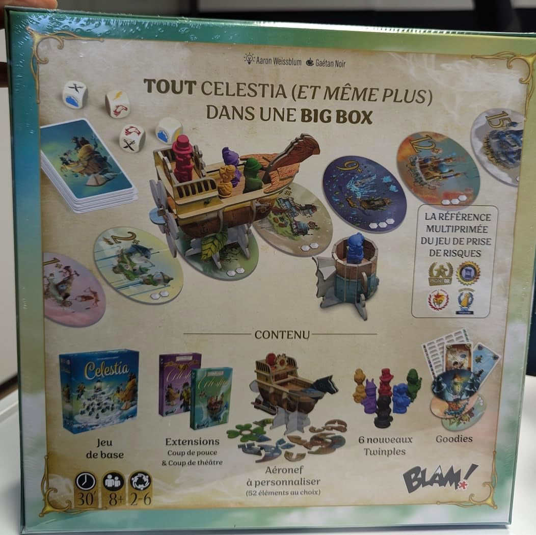 ¡Culpa! Celestia Big Box • Juego básico completo para coleccionistas + 2 expansiones Juego de mesa familiar - De 2 a 6 jugadores - Edades mayores de 8 años - 30 minutos