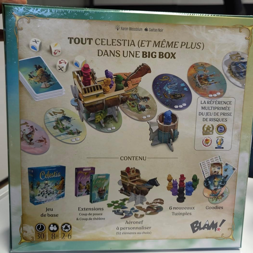 ¡Culpa! Celestia Big Box • Juego básico completo para coleccionistas + 2 expansiones Juego de mesa familiar - De 2 a 6 jugadores - Edades mayores de 8 años - 30 minutos