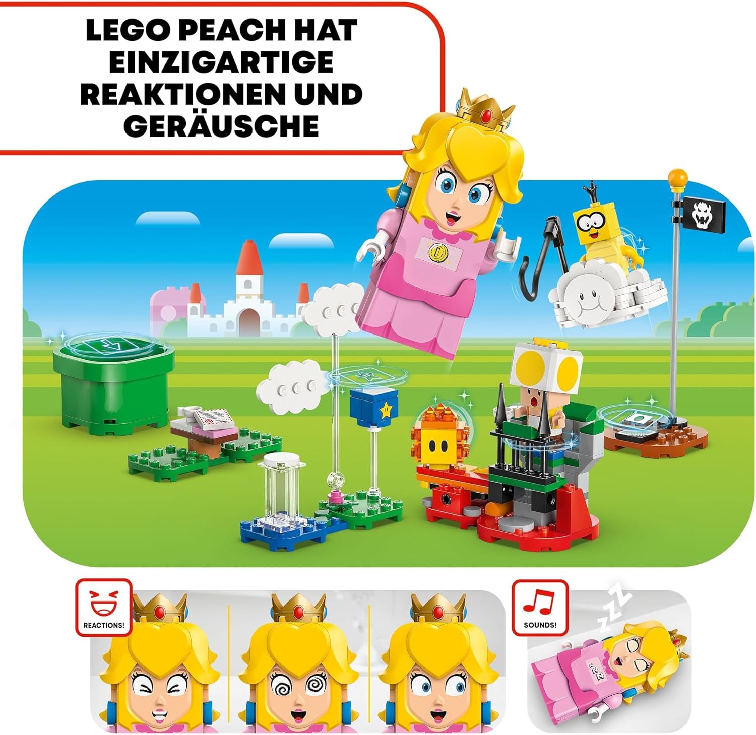 LEGO Super Mario Aventuras con Melocotón Interactivo, Set de Juego Infantil con Sapo Amarillo, Regalo de Nintendo para niños, niñas y todos los jugadores a partir de 6 años 71441 Juegos de construcción Besuche den LEGO-Store
