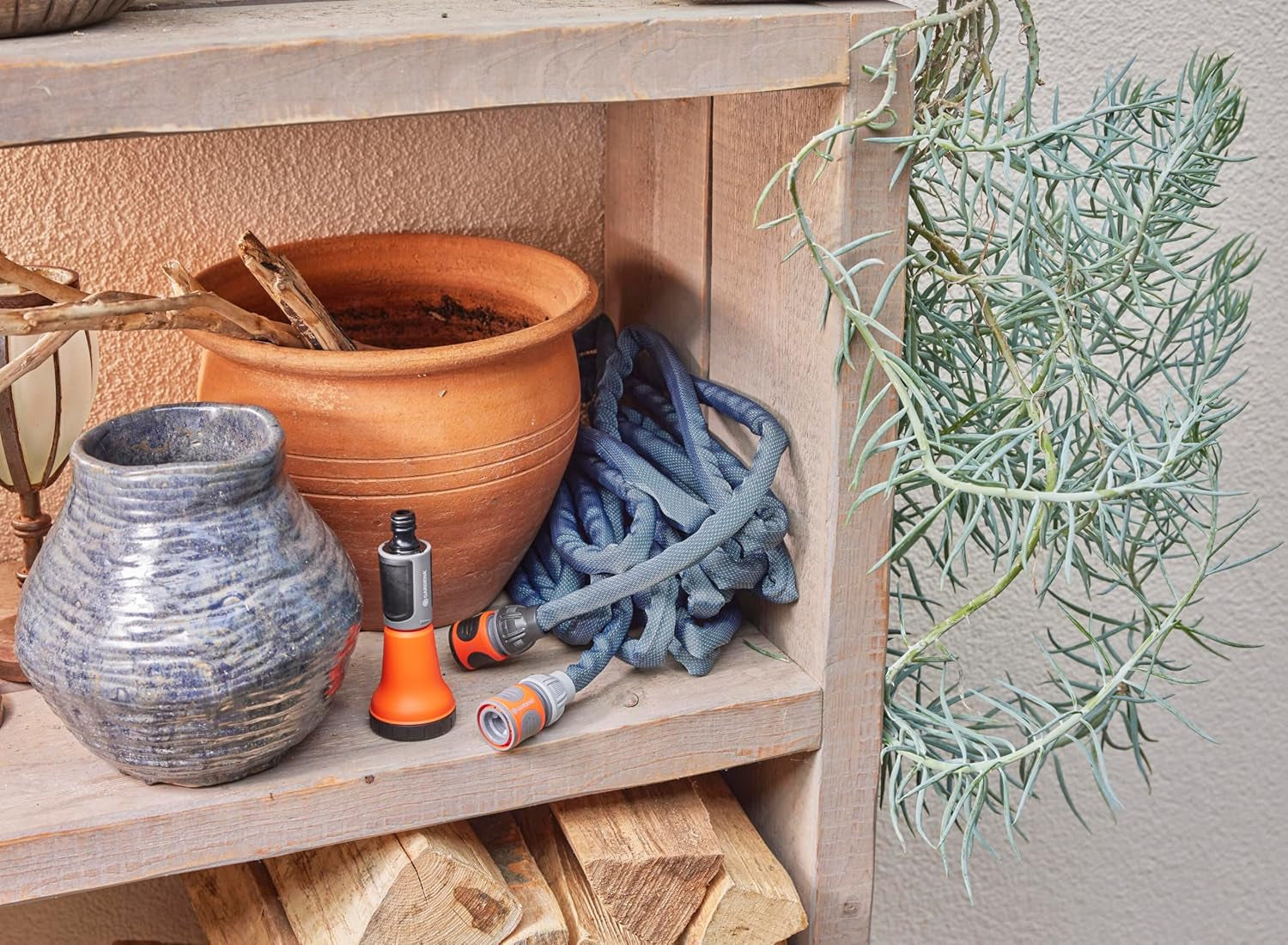 Set Gardena Liano Xtreme 1/2 inch, 10 m: Furtun de grădină extrem de robust din material textil, pentru robinete de interior, cu furtun interior din PVC, ușor, rezistent la intemperii (18460-20)