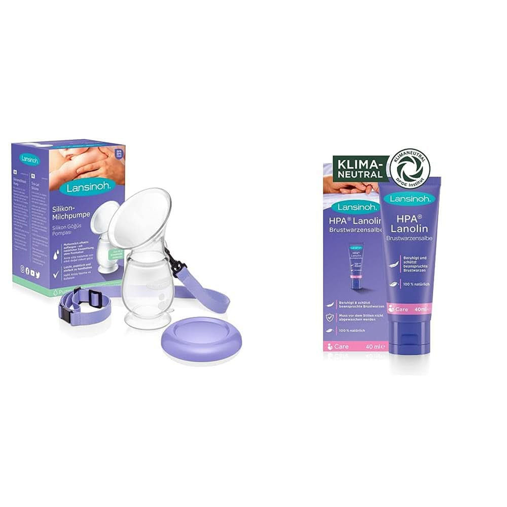 Lansinoh Silikon Milchpumpe & Muttermilchauffänger - Angenehmes & Extrem Weiches Silikon - Rettet Jeden Tropfen Muttermilch - Alternative Zu Milchauffangschalen, 1 Stück (1Er Pack) Accesorios Alimentación y Lactancia Bebe Naty Shop Bundle Mit Brustwarzensalbe Silikon-Milchpumpe Muttermilchauffänger