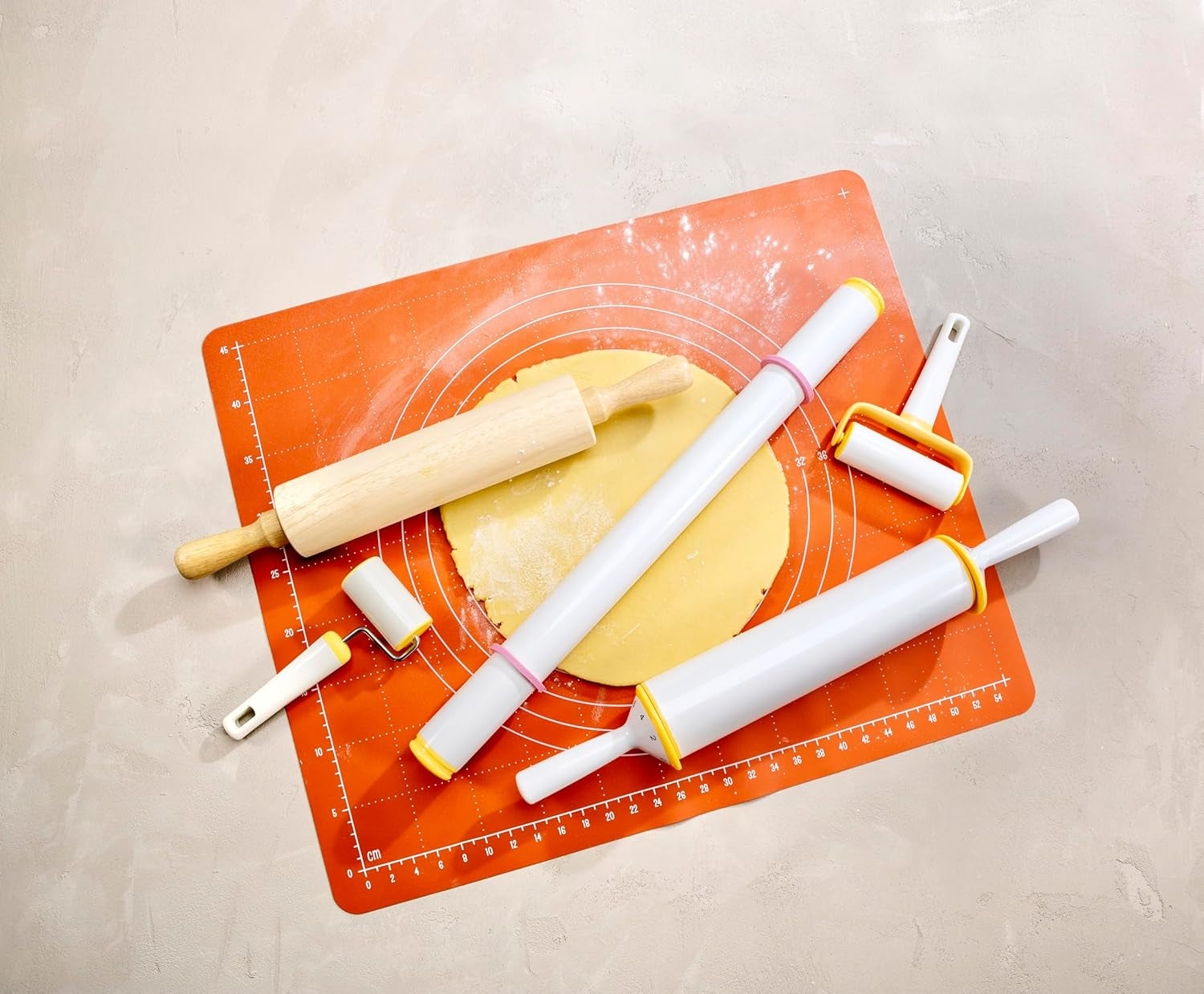 Tescoma Teigrolle mit Einstellbarer Teigstärke DELÍCIA, Weiß