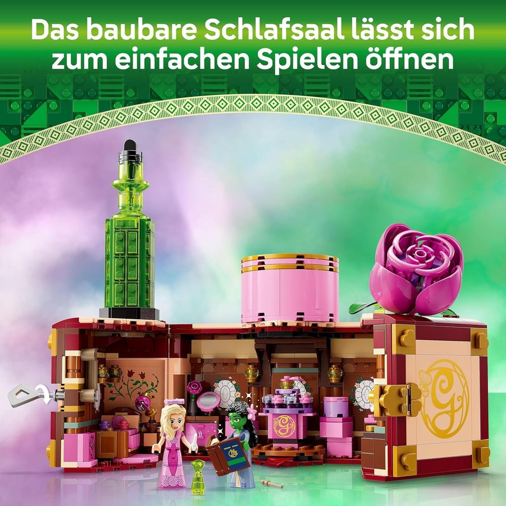 LEGO Dormitorio de Wicked Glinda y Elphaba - Casa de muñecas con 2 minimuñecas de las Brujas de Oz, accesorios geniales que incluyen flores y trajes - Juguete creativo para niñas mayores de 8 años y fans - 75683 Juegos de construcción Besuche den LEGO-Store