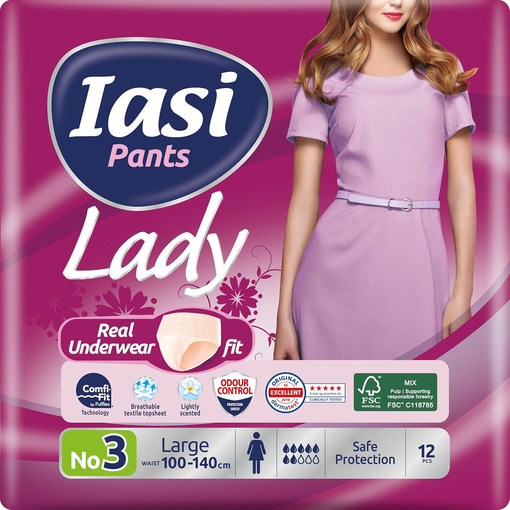 LADY Pants 48 Pantalones Desechables para Incontinencia Urinaria Absorbencia Talla Grande S para Mujer 48 Piezas