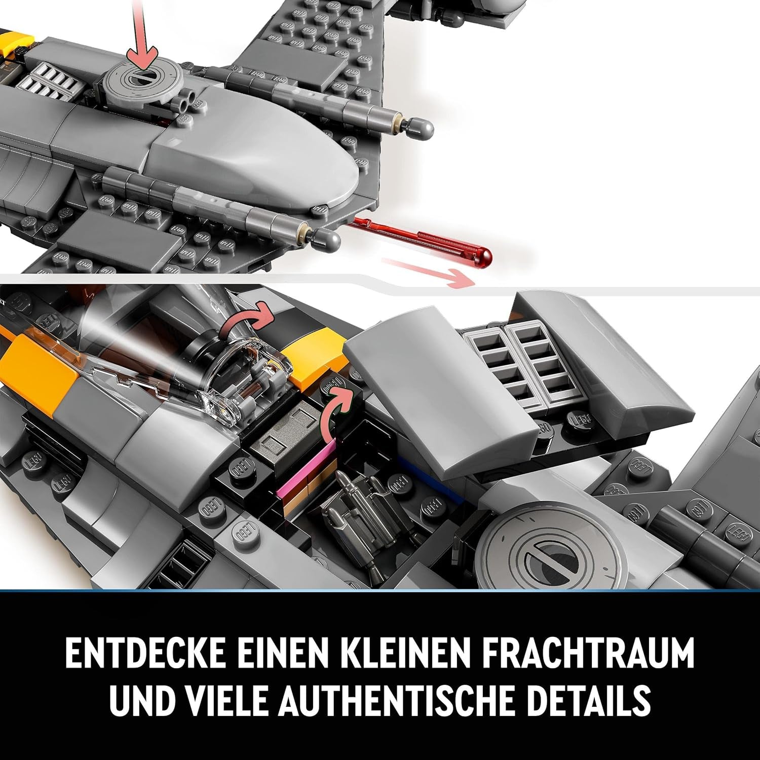 LEGO Star Wars Mandalorian Fighter N-1 del libro de Boba Fett Juguete de construcción con nave espacial, juego de 4 personajes, incluida la figura de Baby Yoda 75325 Juegos de construcción Besuche den LEGO-Store