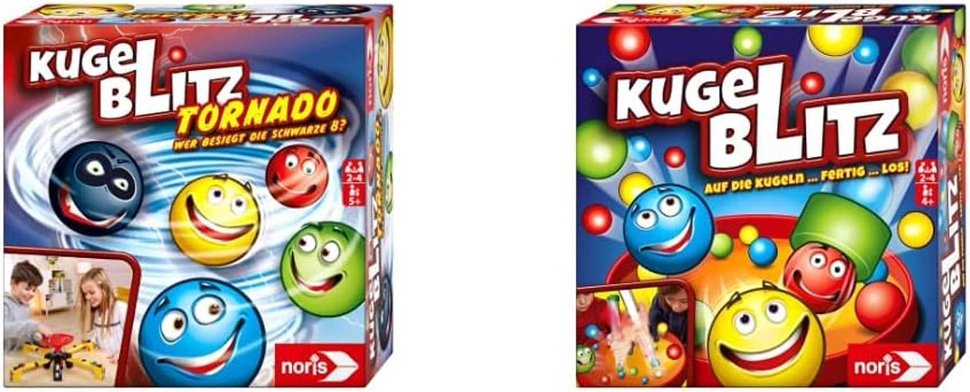Noris 606064480 Kugelblitz, el juego de acción ultrarrápido con efecto de aprendizaje en varias variantes de juego, a partir de 4 años