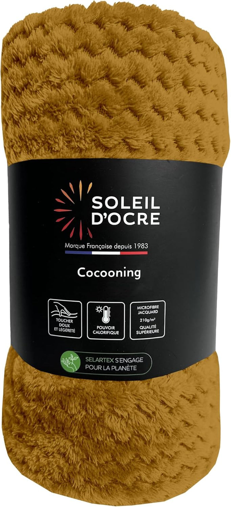 Pătură Soleil D'Ocre, 180 X 220 Cm, Cocooning, galben muștar Paturi si Cuverturi Besuche den Soleil d'ocre-Store Titlu implicit
